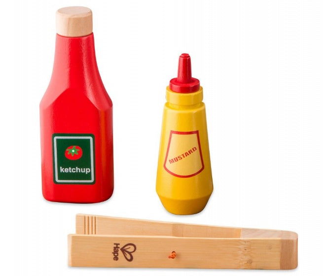 houten barbecue met eten 70 cm zwart/bruin