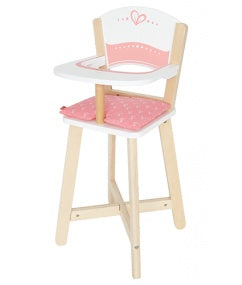 houten kinderstoel wit/roze