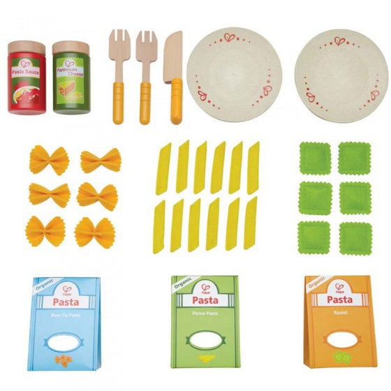 houten pasta set