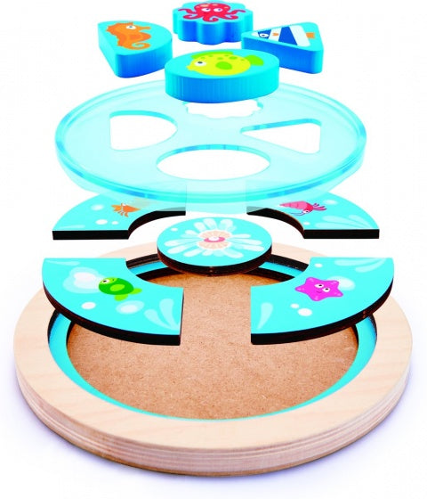 vormenpuzzel Deep Sea junior hout 9 stukjes