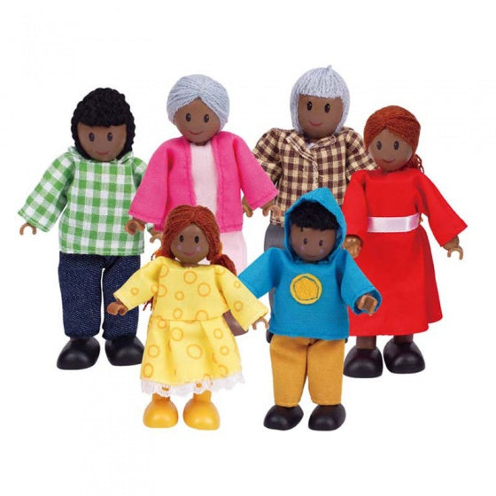 poppenfamilie Afro-Amerikaans 6-delig