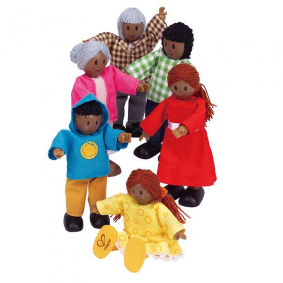 poppenfamilie Afro-Amerikaans 6-delig