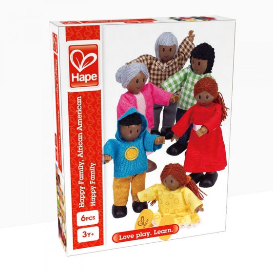 poppenfamilie Afro-Amerikaans 6-delig
