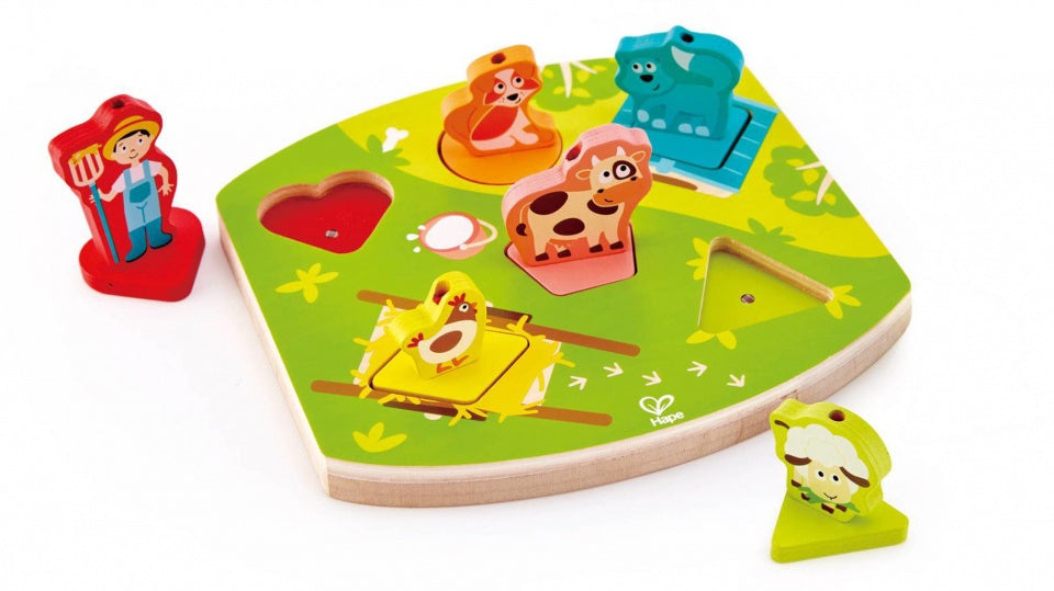 puzzel boerderijgeluiden 6 stukjes