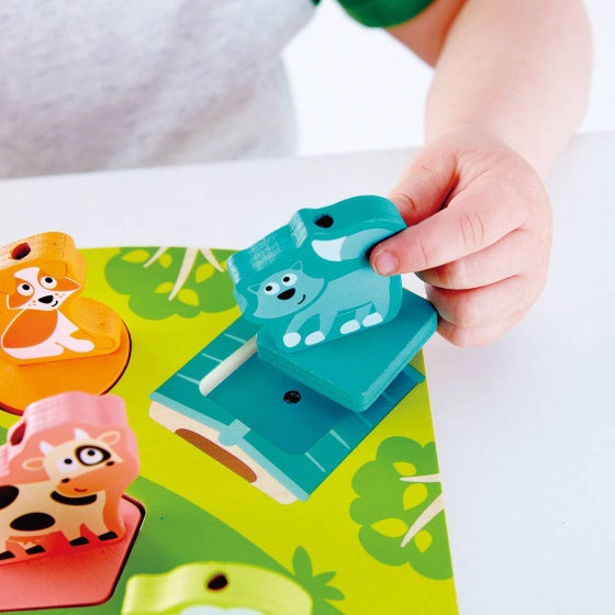 puzzel boerderijgeluiden 6 stukjes