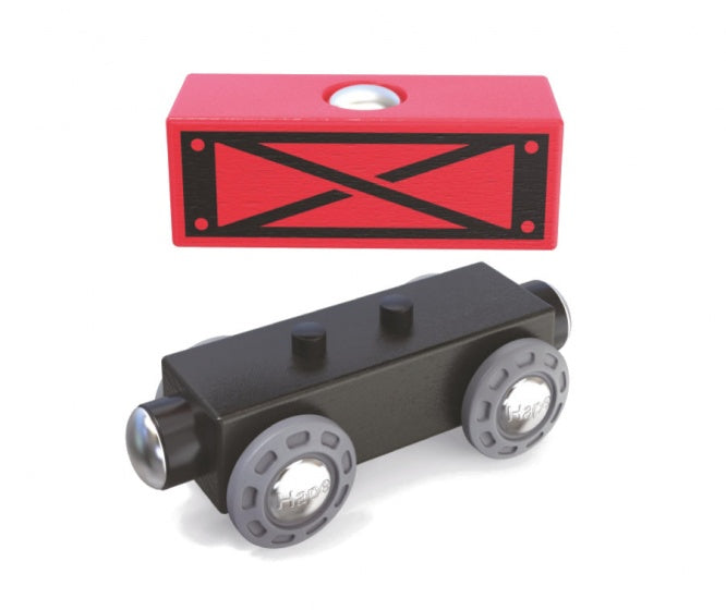 stoomtrein 5-delig zwart/rood