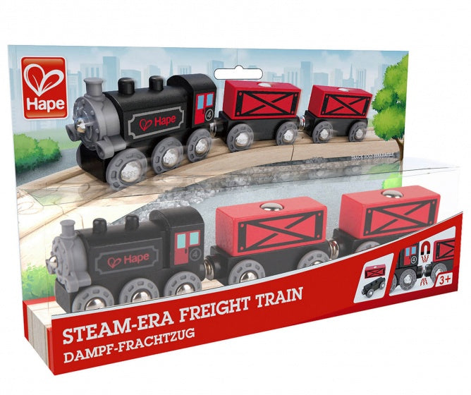 stoomtrein 5-delig zwart/rood
