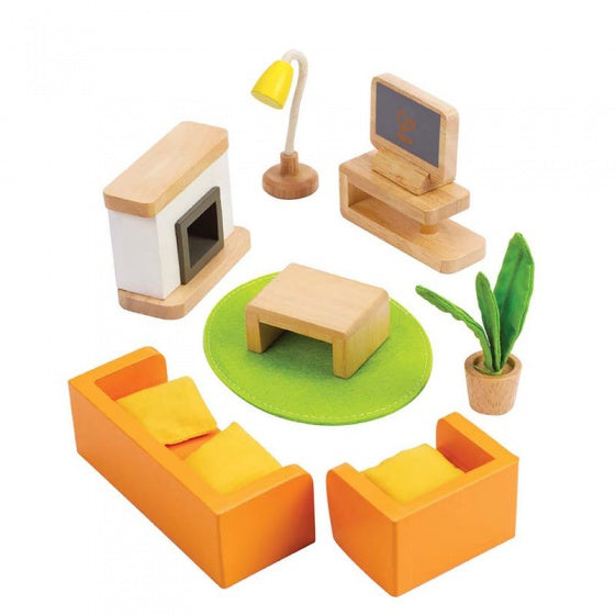 woonkamer poppenhuis 12-delig
