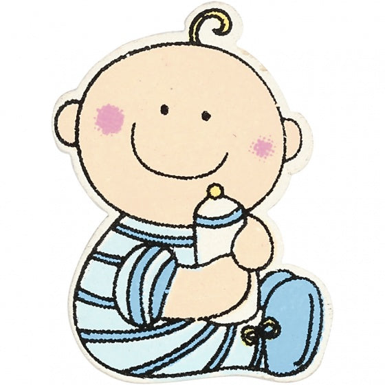 houten ornament baby 3