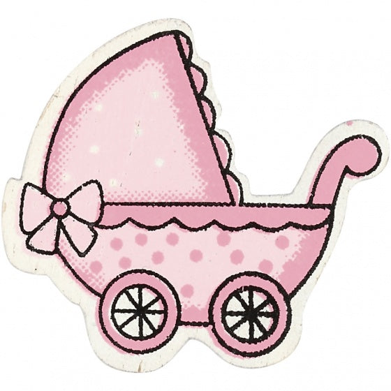 houten ornament kinderwagen 3