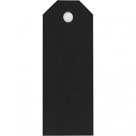 labels zwart 3 x 8 cm karton 20 stuks