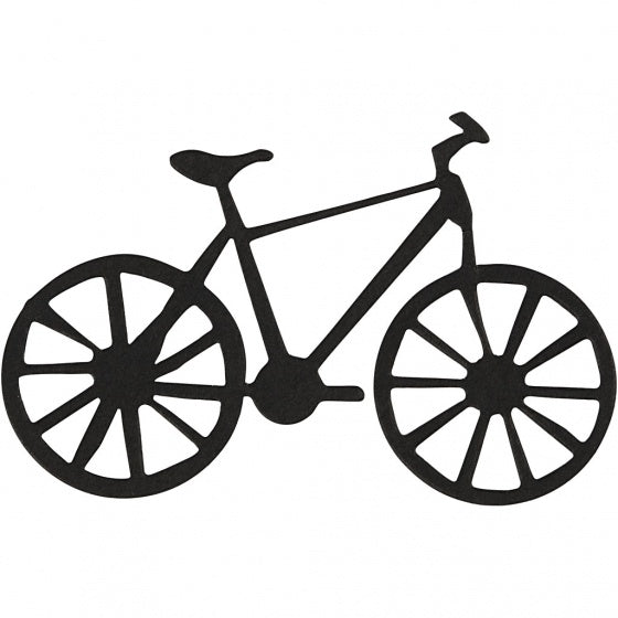 silhouette fiets zwart 77 x 48 mm 10 stuks