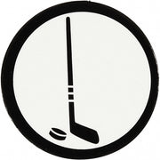 silhouette hockey stick zwart/wit 25 mm 20 stuks
