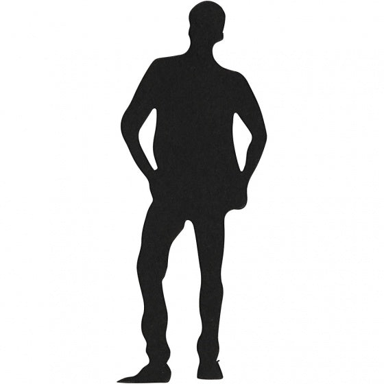 silhouette jongen zwart 35 x 80 mm 10 stuks