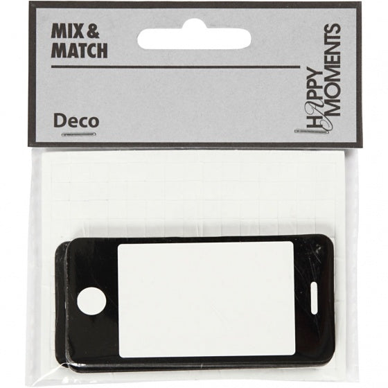 silhouette mobiel zwart/wit 34 x 71 mm 10 stuks