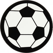 silhouette voetbal zwart/wit 25 mm 20 stuks