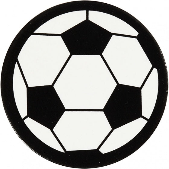 silhouette voetbal zwart/wit 25 mm 20 stuks