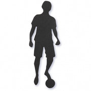 silhouette voetballer zwart 33 x 80 mm 10 stuks
