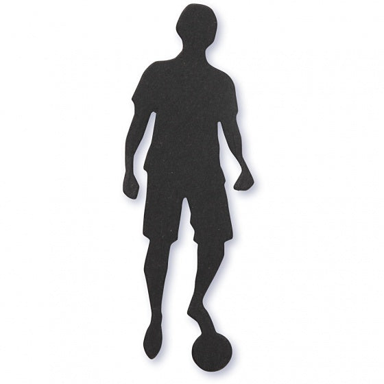 silhouette voetballer zwart 33 x 80 mm 10 stuks