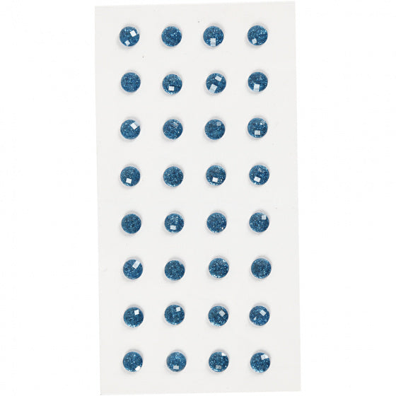 strasstenen blauw 8 mm 32 stuks