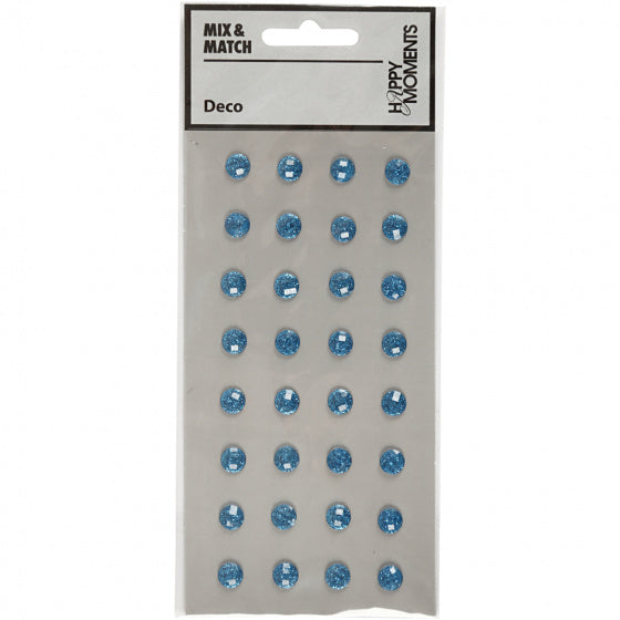 strasstenen blauw 8 mm 32 stuks