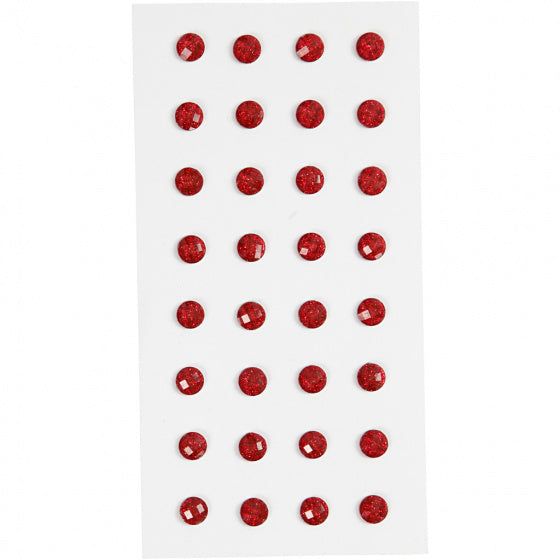 strasstenen rood 8 mm 32 stuks