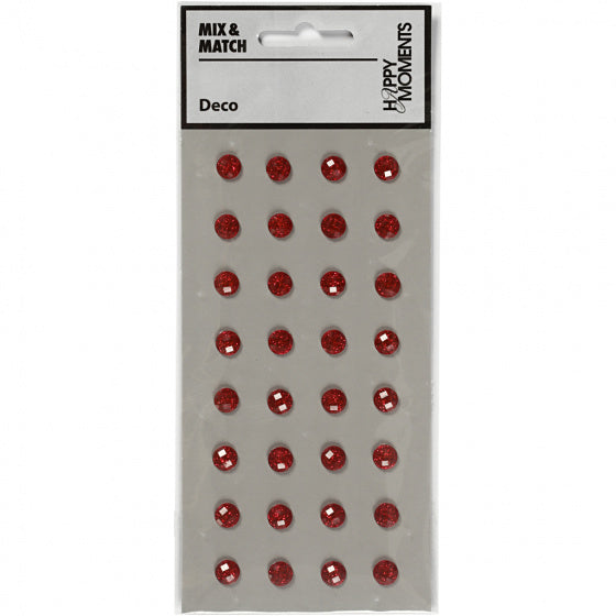 strasstenen rood 8 mm 32 stuks