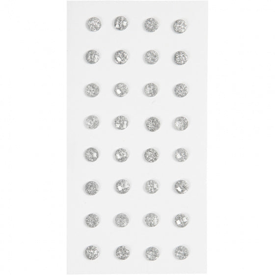 strasstenen zilver 8 mm 32 stuks