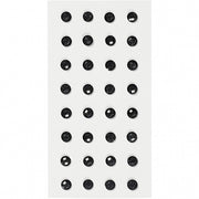 strasstenen zwart 8 mm 32 stuks