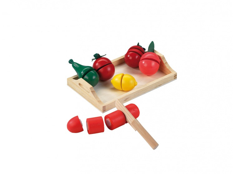 houten speelgoedeten groenten en fruit 8-delig