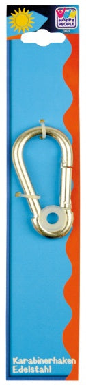 karabijnhaak 100 mm edelstaal zilver per stuk