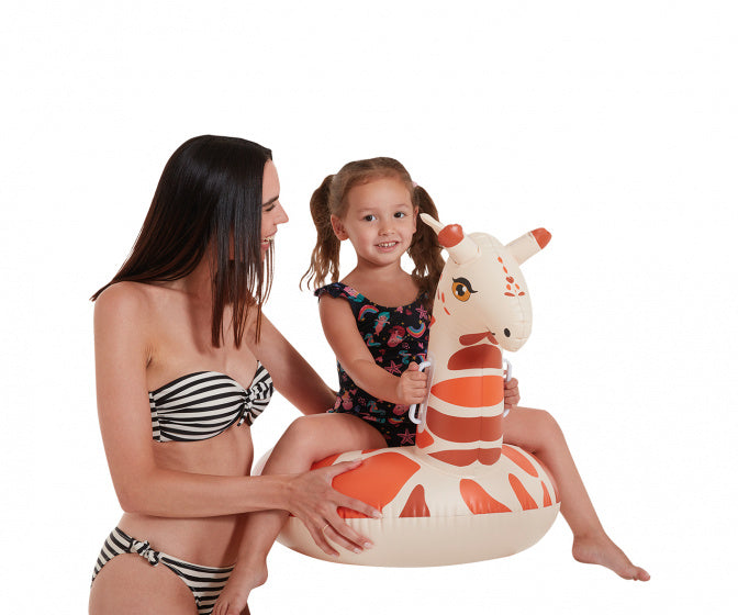 opblaasdier Giraffe 93 cm bruin