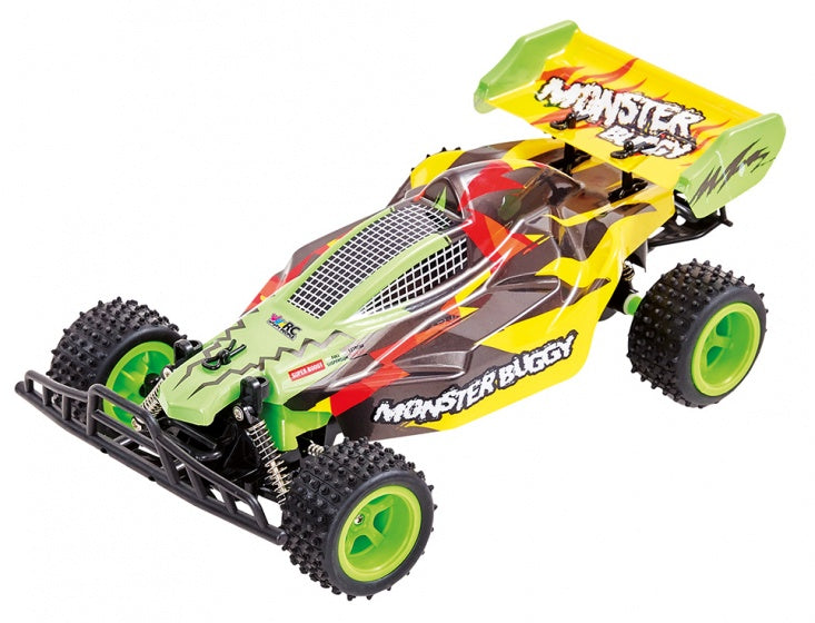 RC Monster Buggy 20 cm groen/geel