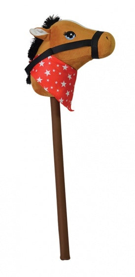 Stokpaardje met geluid bruin 68 cm