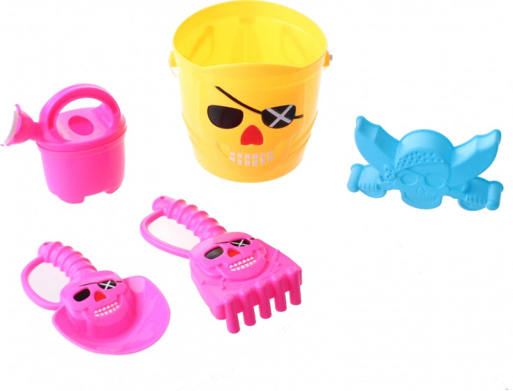 strandspeelgoed set piraat 15 cm 5-delig geel