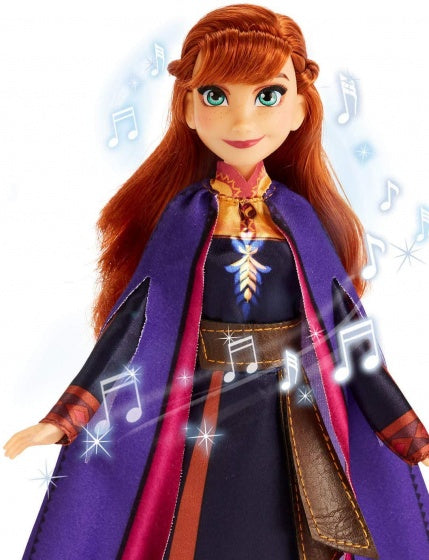 speelfiguur Frozen 2 Singing Anna 30 cm blauw