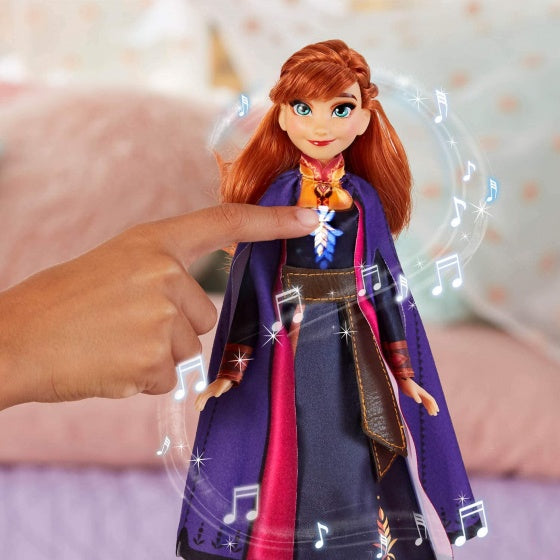 speelfiguur Frozen 2 Singing Anna 30 cm blauw