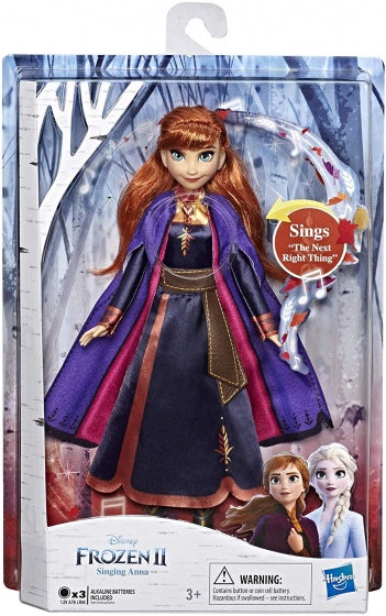 speelfiguur Frozen 2 Singing Anna 30 cm blauw