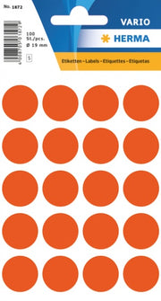 etiketten 100 stuks 19 mm rood