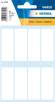 etiketten 56 stuks 19 x 50 mm wit
