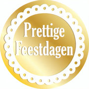 etiketten goud ''Prettige Feestdagen'' 1000 stuks