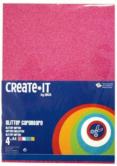 glitterkarton Create It 210 x 297 mm 4 vel