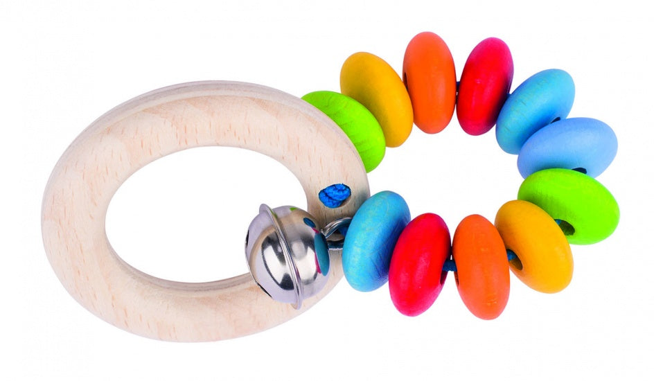 Grijpring Regenboog Hout 9 cm