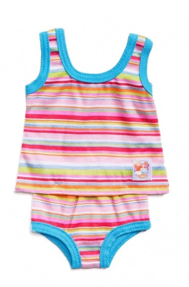 poppenondergoed blauw 28-35 cm