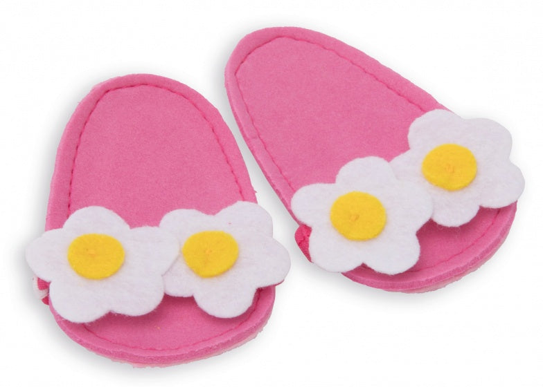 poppenslippers roze voor een pop van 35-45 cm