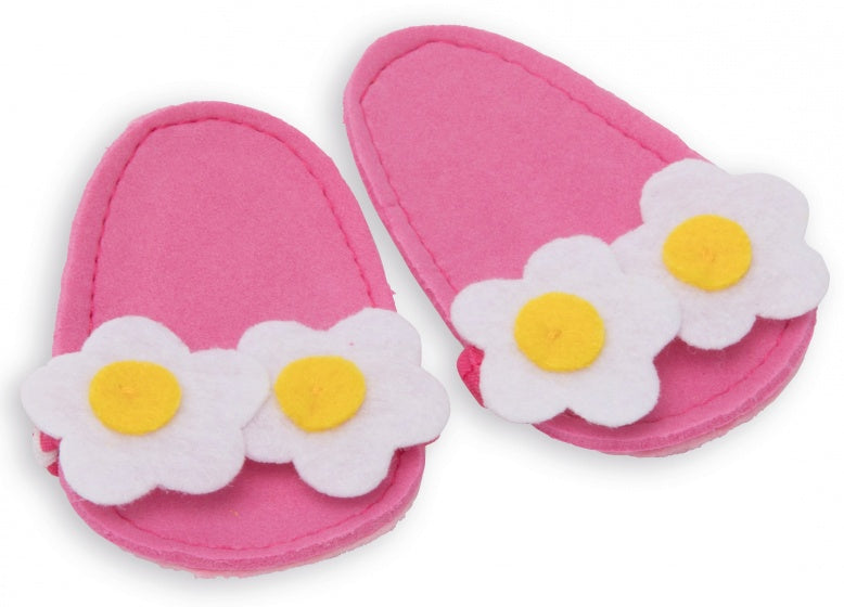 poppenslippers roze voor pop van 28-35 cm