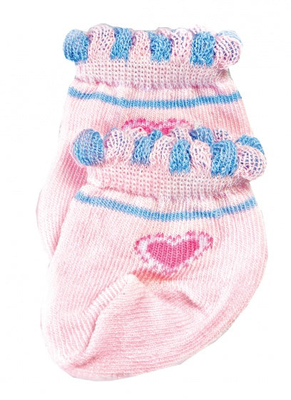 poppensokjes roze voor pop van 35-45 cm