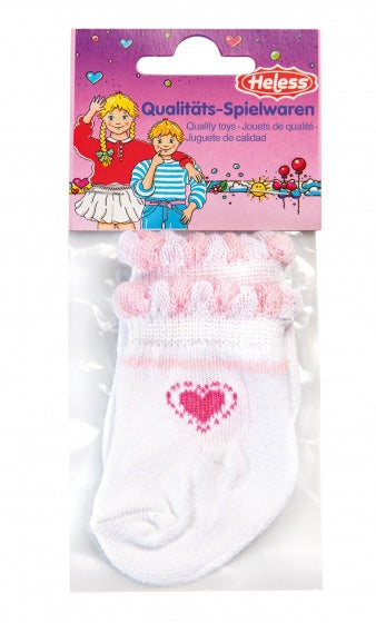 poppensokjes voor pop van 28-35 cm wit