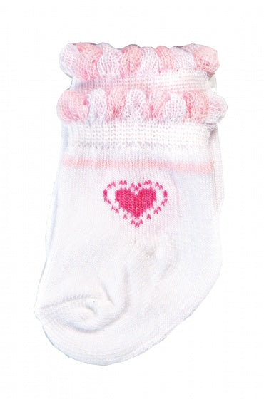 poppensokjes voor pop van 28-35 cm wit