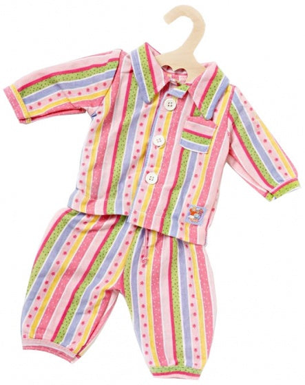 Pyjama gestreept voor pop van 28-35 cm